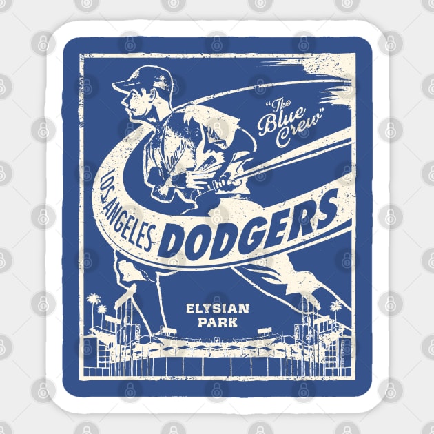 Vintage Dodger Batter by Buck Tee Sticker by Buck Tee